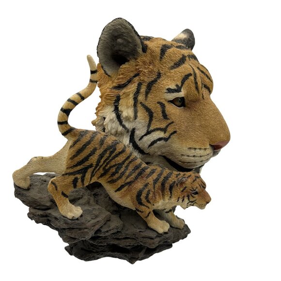 Vintage Bengal Tiger Bust & Full Body RARE Statue Collectible Wildlife Decor - Picture 4 of 12